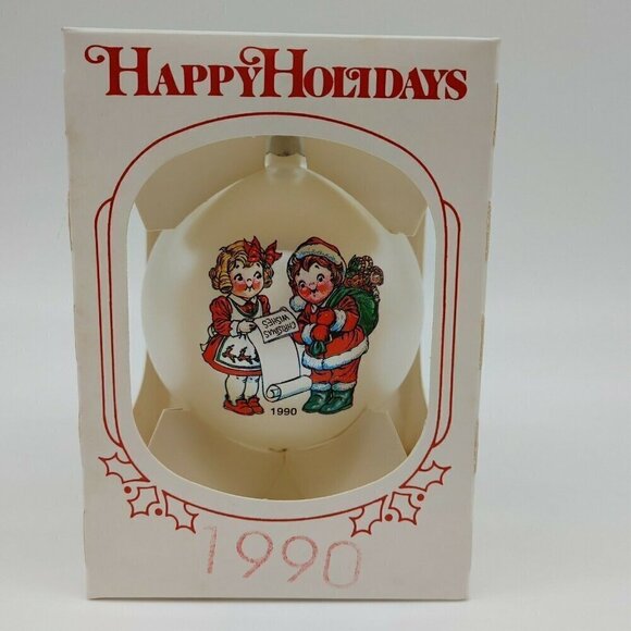 Campbells Happy Holiday Collectors Edition Christmas Wishes 1990 Ball Ornament - Picture 1 of 7